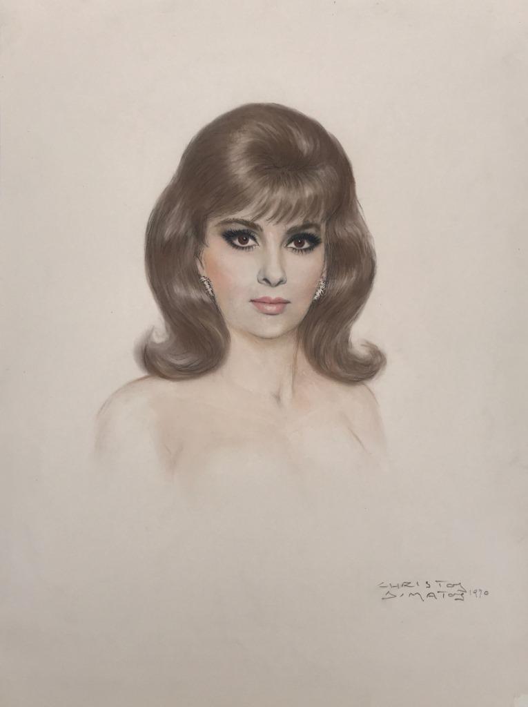 Christos SIMATO (XX)  Portrait de Gina Lollobrigida - (1 of 1)