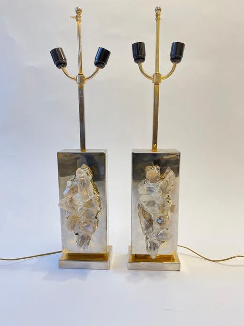 ANONYME, vers 1970  Paire de lampes en laiton (1 of 3)