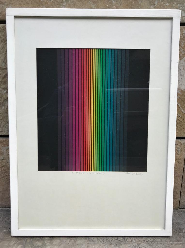 Dario PEREZ FLORES (1936) Composition cinétique: Dario PEREZ FLORES (1936) Composition cinétique Acrylique sur carton. Signé en bas à droite sur la Marie-Louise 31 x 28 cm