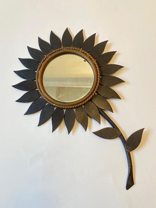 CHATY Vallauris  Miroir de forme tournesol en mé (1 of 2)