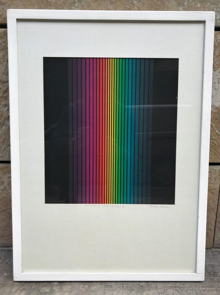 Dario PEREZ FLORES (1936) Composition cinétique: Dario PEREZ FLORES (1936) Composition cinétique Acrylique sur carton. Signé en bas à droite sur la Marie-Louise 31 x 28 cm