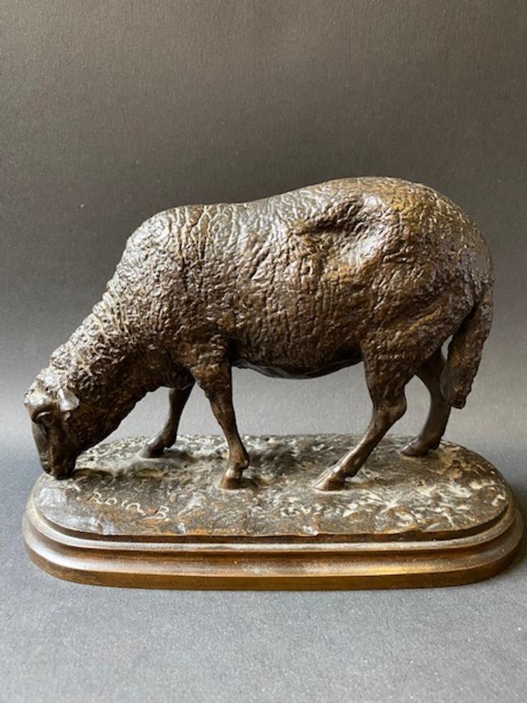 Rosa BONHEUR (1822-1899), d’après Mouton: Rosa BONHEUR (1822-1899), d’après Mouton Epreuve en bronze à patine brune 15 x 21 cm