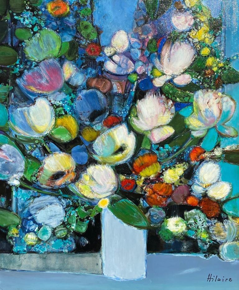 Camille HILAIRE (1916-2004) Bouquet de fleurs sur fond (1 of 1)