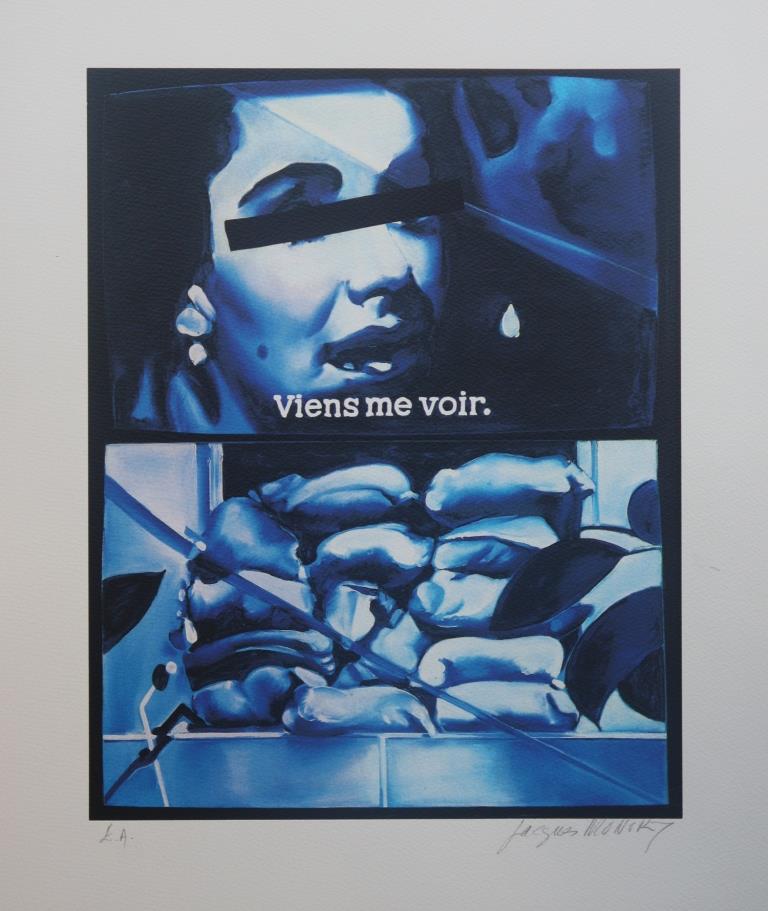 Jacques Monory (1924 - 2018) Viens: Jacques Monory (1924 - 2018) Viens me voirSerigraphie sur papier velin d'Arches. Justifié EA en bas gauche et signé bas droite50 x 40 cm