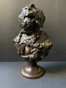 Sacha SOSNO (1937-2013) Buste Epreuve en bronze à : Sacha SOSNO (1937-2013) Buste Epreuve en bronze à patine brune . Signé à la base avec cachet "Guyot fondeur". Justifié E.A. et numéroté 2/40 H : 25,5 cm
