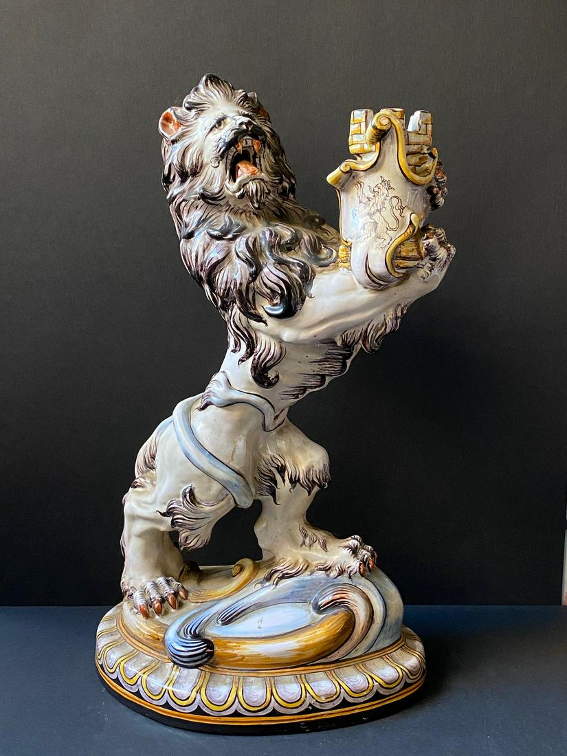 Emile GALLE (1846-1904) Candélabre en faïence (1 of 6)