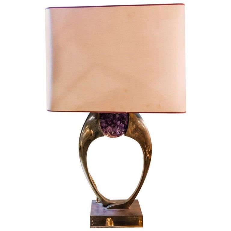 Paco RABANNE (1934)Rare lampe à poser en bronze (1 of 4)