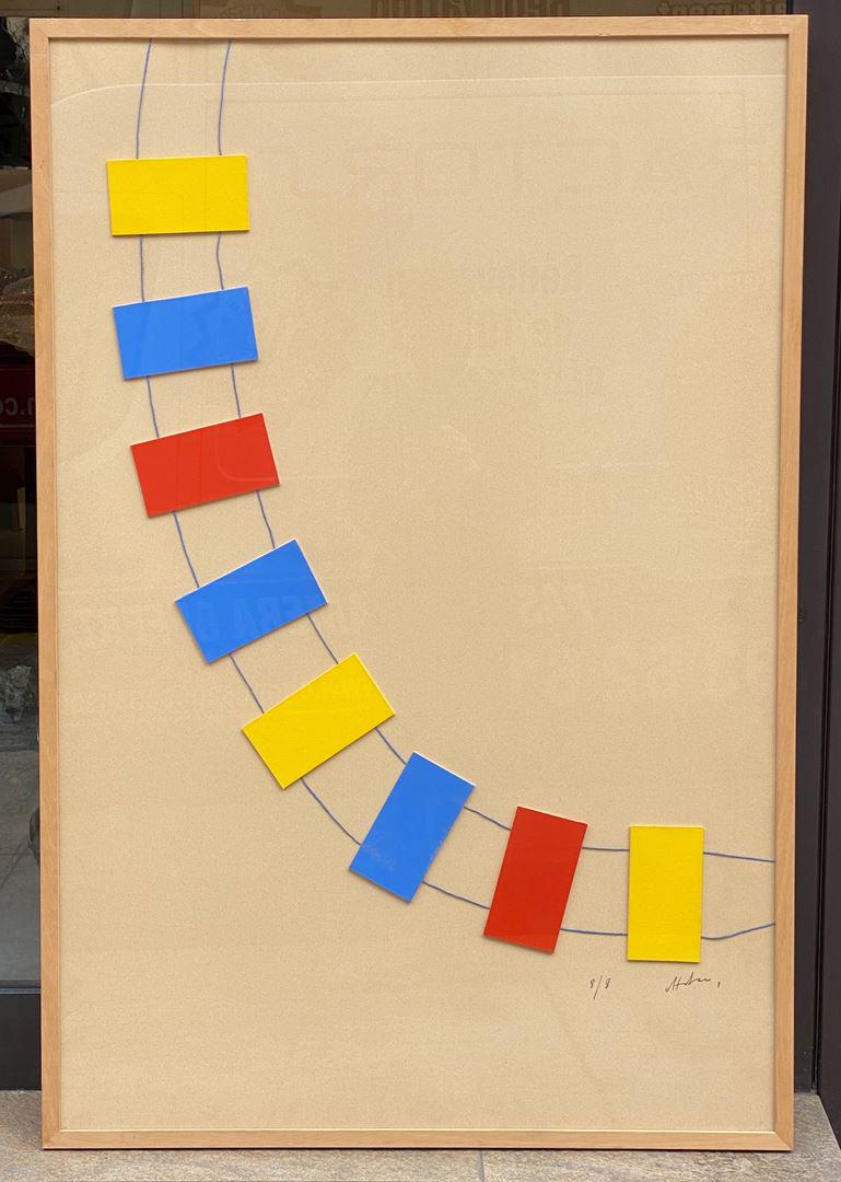 Albert CHUBAC (1925-2008)Composition géomé: Albert CHUBAC (1925-2008)Composition géométriqueCollage sur papier. Signé et numéroté 8/8 en bas à droite120 x 80 cm