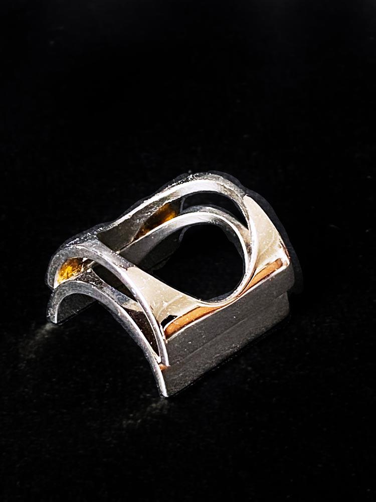 Claude MOMIRON (1939) Bague moderniste en métal (1 of 1)