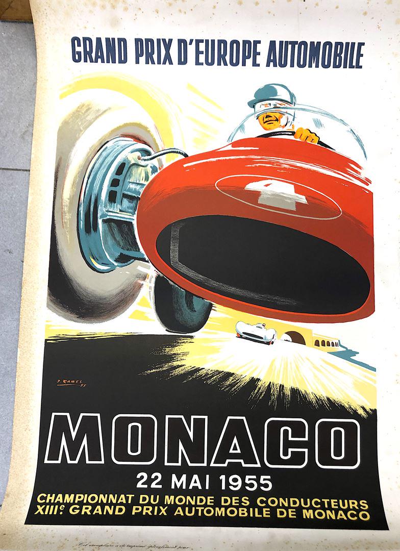 Affiche Monaco Grand Prix Europe 1955 Réedition (1 of 1)