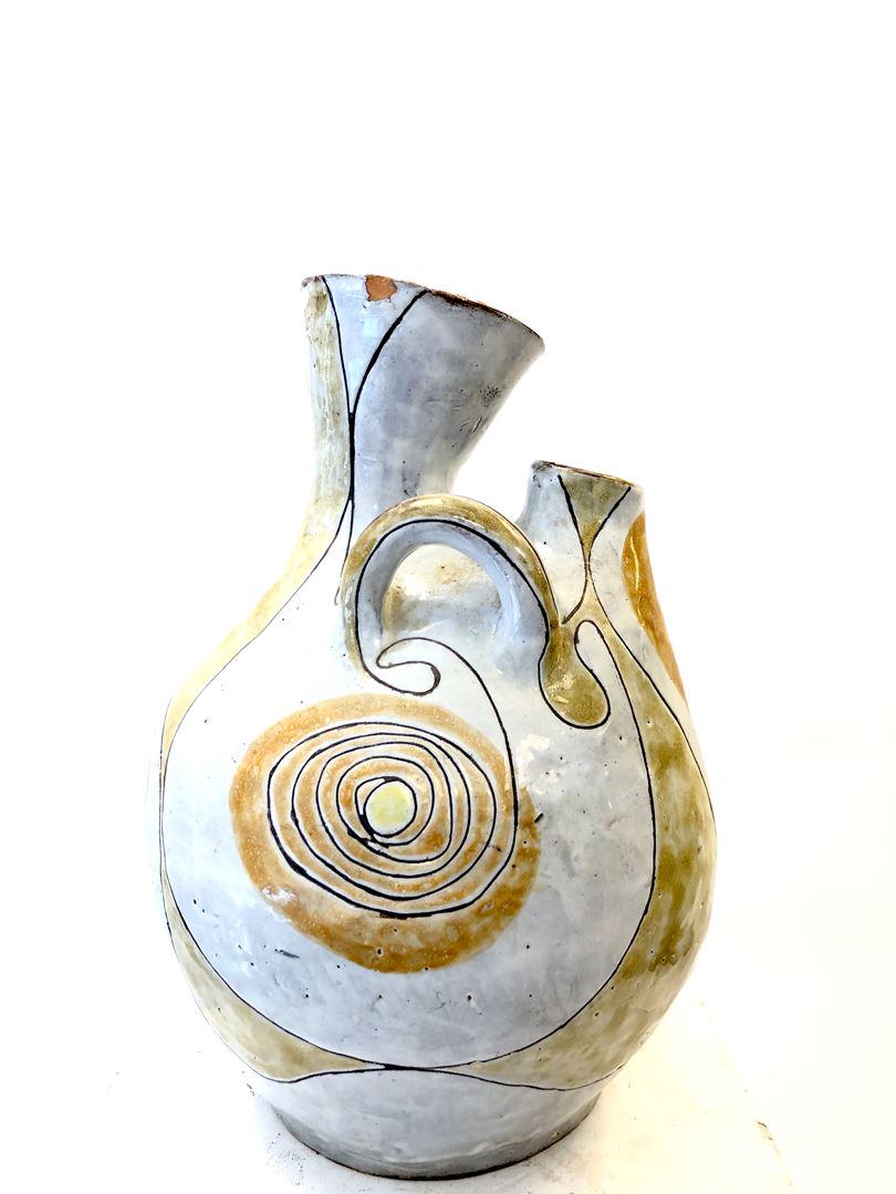 Paul QUERE (1931-1993)  Vase forme libre à deux (1 of 3)