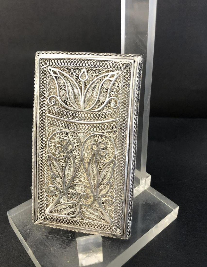 Etui à cigarettes en argent filigrané Orient (1 of 4)