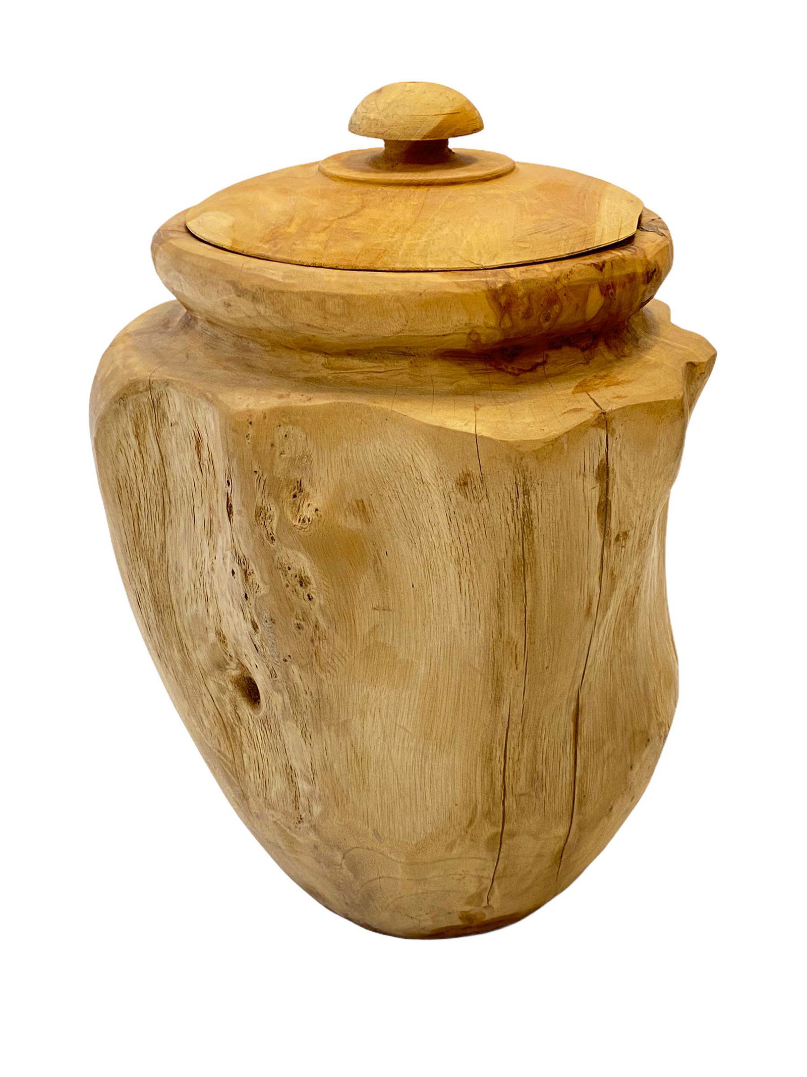 Pot couvert de forme libre en bois massif  Pot couvert (1 of 2)