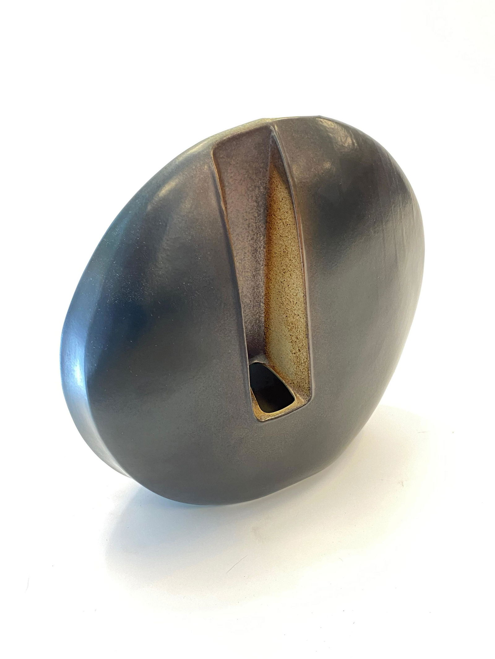 Yves MOHY (1929-2005) - VIREBENT Vase de forme lentille (1 of 2)