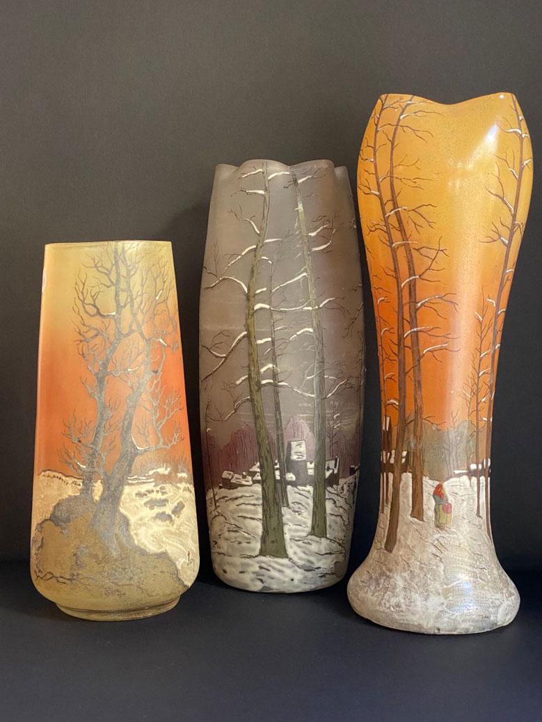 Ensemble de quatre vases à décor de paysages (1 of 1)