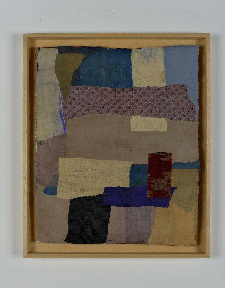 GE BA, Chine vers 1950    Composition à la colle de riz et tissu. Art brut éphémè (1 of 2)