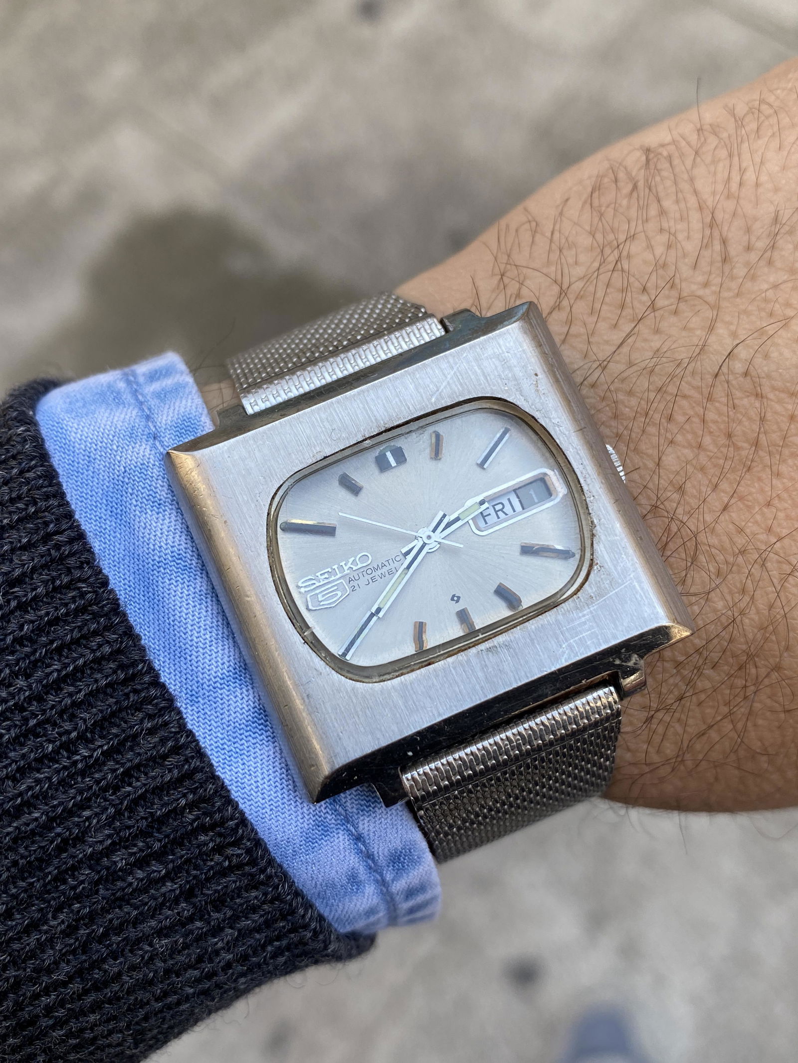 SEIKO Montre bracelet en métal, Années 1970 Mouvement automatique Bracelet à maille (1 of 3)