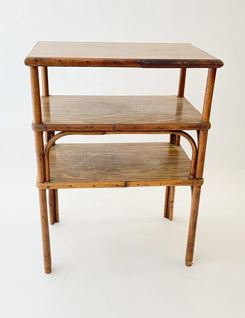 AUDOUX & MINET - MEUBLE ÉTAGÈRE EN ROTIN (1 of 1)