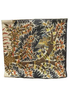 RAY - NOCTURNE: Michèle RAY (1933) Nocturne Tapisserie d'Aubusson. Signé en bas à gauche et titré au dos sur son bolduc 110 x 121 cm (vendu avec sa facture d'origine)