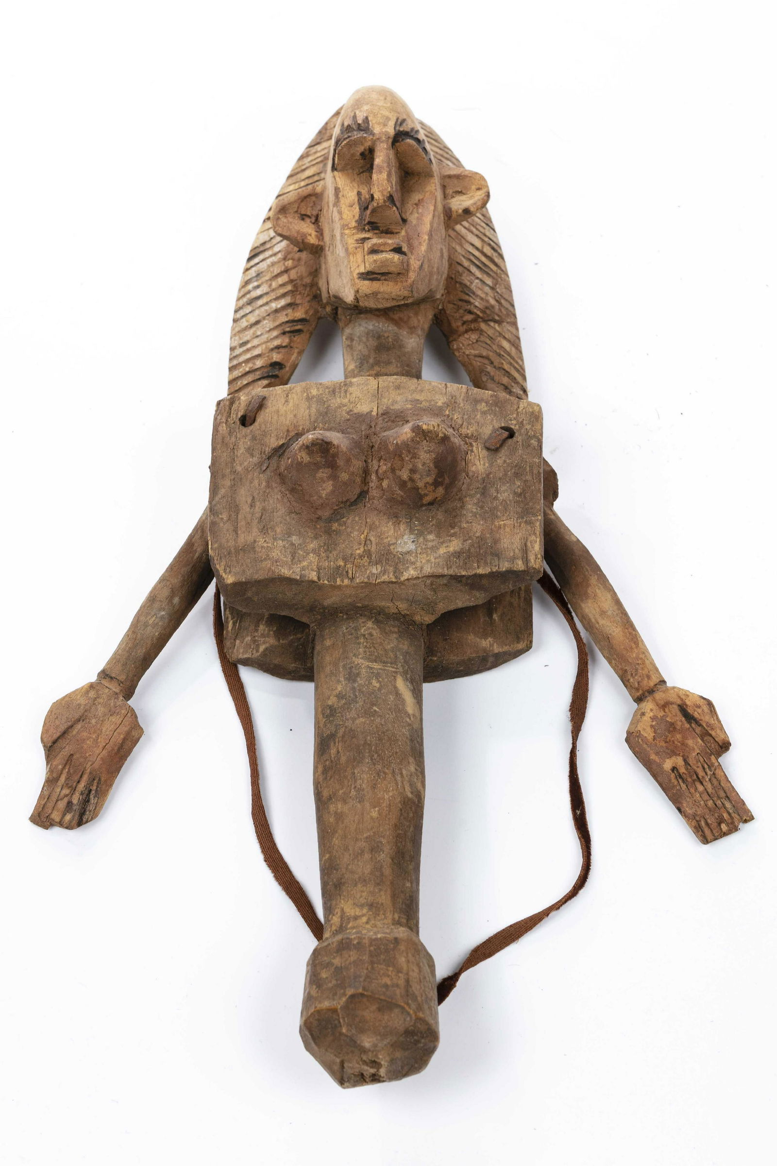 Marionette de style bozo,  Bambara, Mali Bois, ficelle H : 41 cm Le haut du corps, du buste de forme (1 of 1)