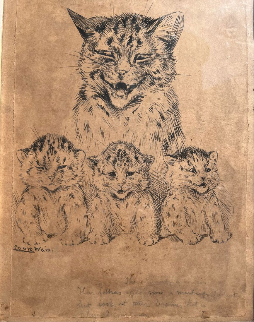 WAIN - MÃˆRE ET SES TROIS CHATONS (1 of 1)