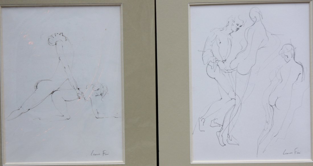 Léonor FINI (1908- 1996) Scènes érotiques lot de : Léonor FINI (1908- 1996) Scènes érotiques lot de deux gravures érotiques. Signé en bas à droite. 32 x 24 cm
