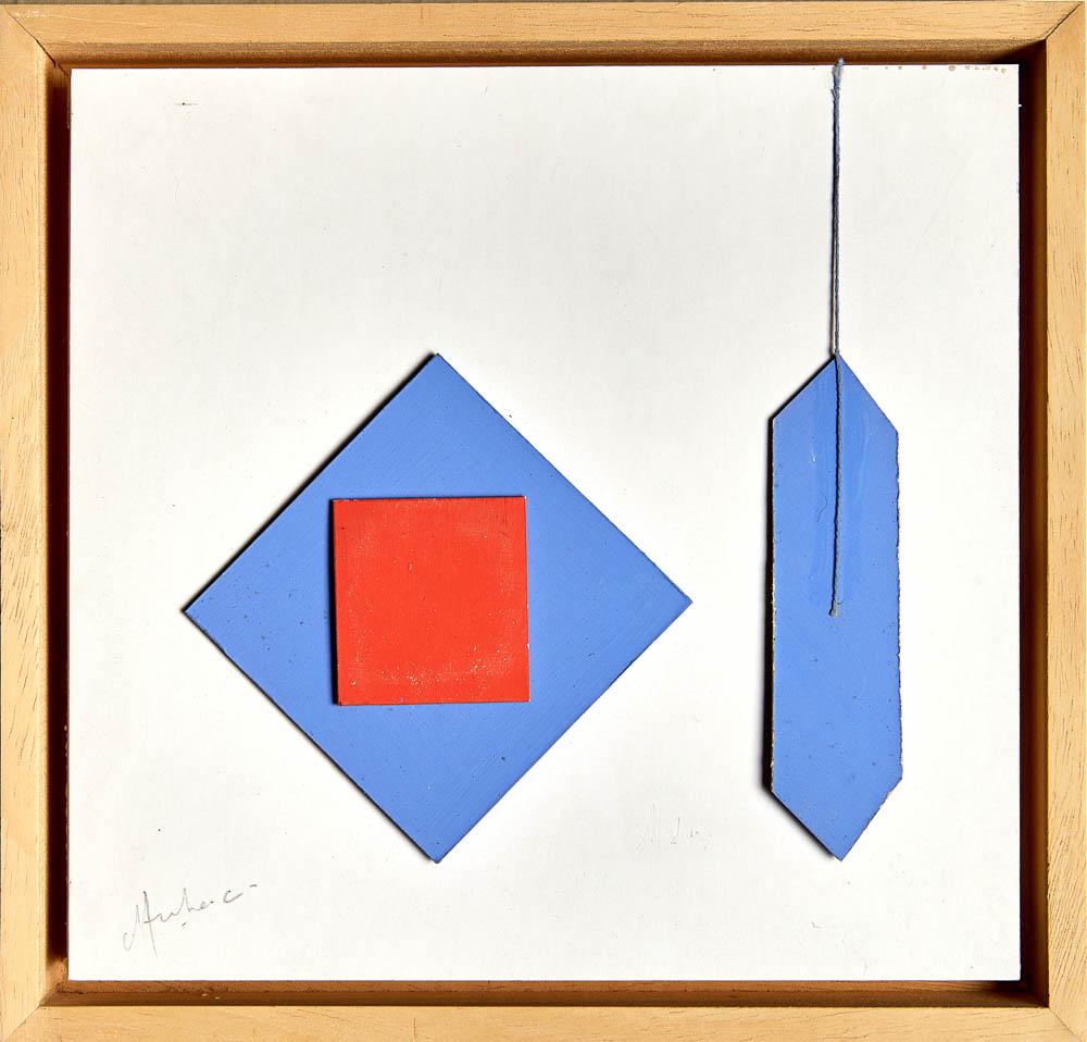 CHUBAC - MOBILE DÉCOUPAGE CARTON ET FICELLE: Albert CHUBAC (1925-2008) Mobile découpage carton et ficelle Gouache 25 x 24 cm * Vendu sur désignation