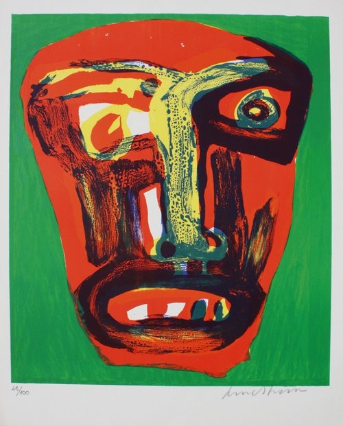 Bengt LINDSTRÖM (1925-2008) Composition au visage: Bengt LINDSTRÖM (1925-2008) Composition au visage Lithographie en couleurs sur papier. Signé en bas à droite. Numéroté 45/100 en bas à gauche 67 x 54 cm