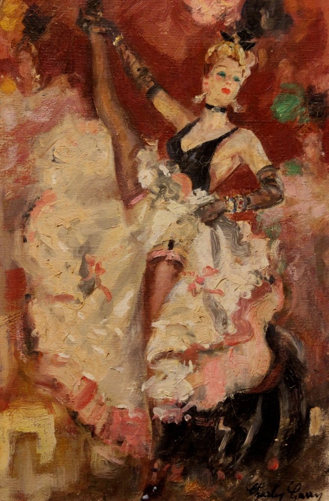 Charley GARRY (1891-1973) Danseuse de french cancan Hui: Charley GARRY (1891-1973) Danseuse de french cancan Huile sur toile. Signé en bas à droite 33 x 22 cm.