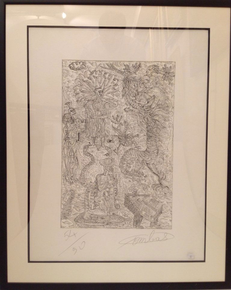 Robert COMBAS (1957) Fantastique Eau forte en noir sur: Robert COMBAS (1957) Fantastique Eau forte en noir sur papier. Signé en bas à droite. Numéroté 54/90 en bas à gauche. 76 x 57 cm