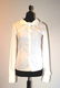 CELINE Chemisier en coton blanc, découpes surpiquées,