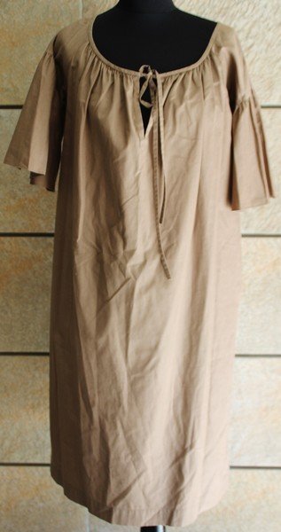 SAINT LAURENT Rive Gauche Robe en coton chocolat: SAINT LAURENT Rive Gauche Robe en coton chocolat Taille 36 Vers 1970/80 (on y joint une ceinture) Etat d'usage