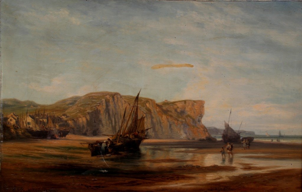 Armand COTELLE-HEBERT (1827-?) Navires chous sur la (1 of 1)