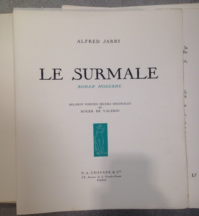 Alfred Jarry, Le Surmale, Edition P.A. Chavane et Cie, (1 of 1)
