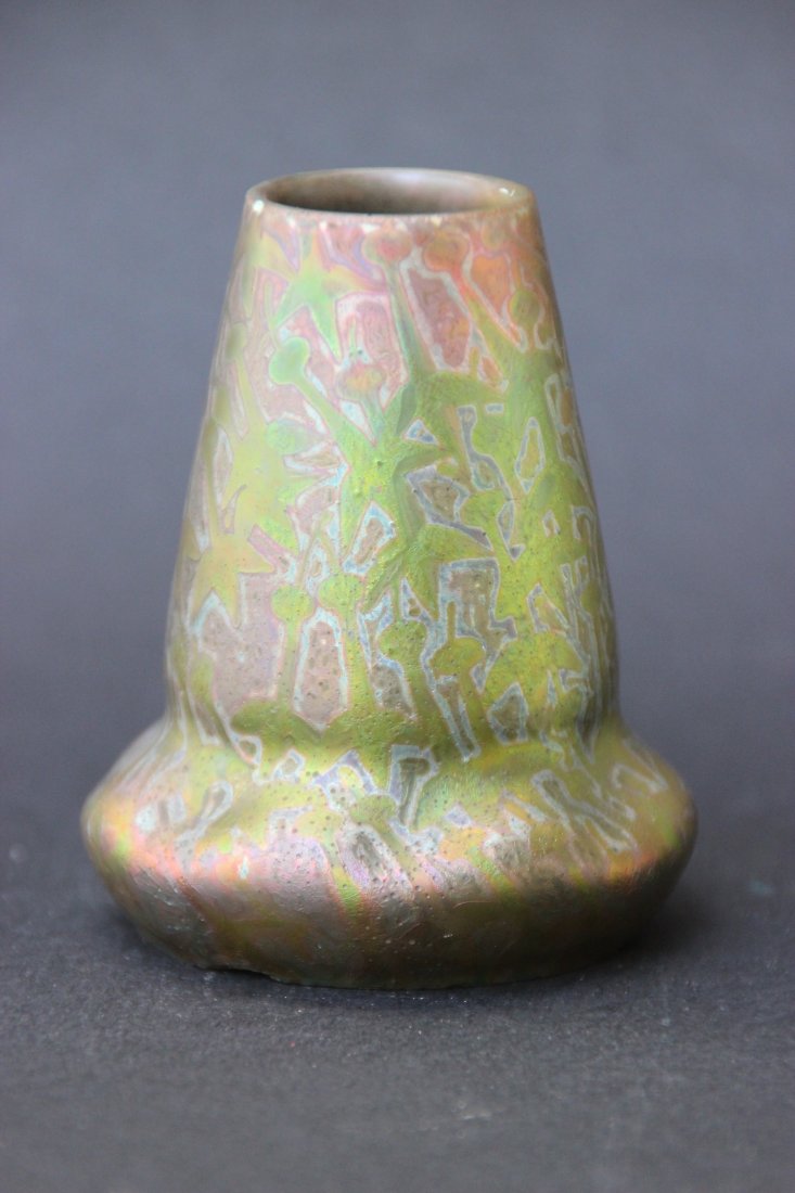 CLEMENT MASSIER (1844-1917)  Petit vase tronconique à (1 of 2)