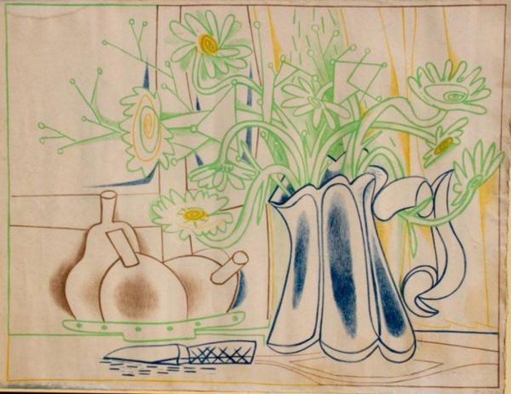 Françoise GILOT (née en 1921) Nature morte Lithographie (1 of 1)