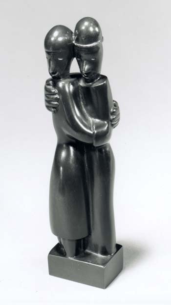 Jean LAMBERT-RUCKI (1888-1967) LES DANSEURS - c. 1925: Jean LAMBERT-RUCKI (1888-1967) LES DANSEURS - c. 1925 Bronze à patine noire, signé, cachet JDV, cachet de fondeur Candide, justificatif de tirage n°6/8. Tirage original, légal et posthume limité