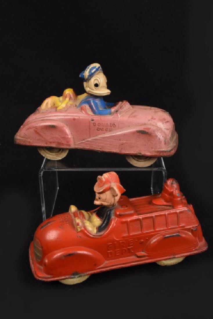 Vint. Walt Disney Sun Rubber Co. Toy Cars (1 of 6)