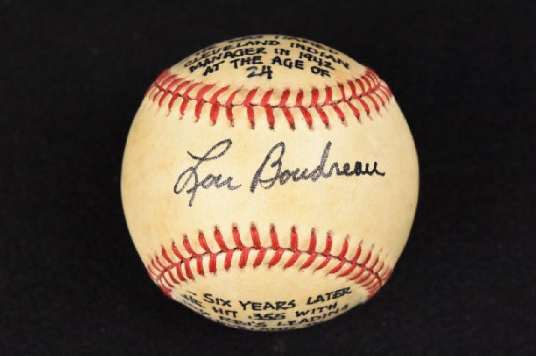 Lou Boudreau Single Signed Swepston Baseball (1 of 7)