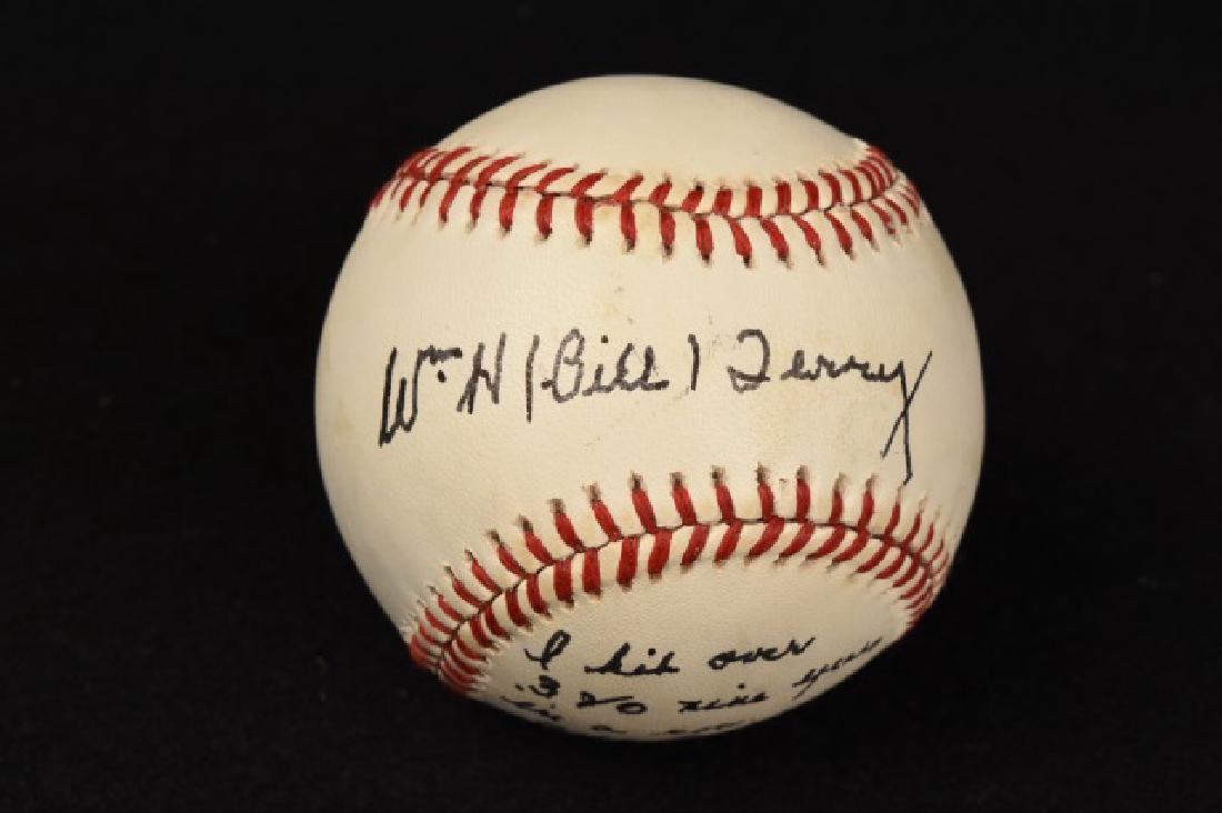 Bill Terry Signed Rawlings Baseball (1 of 5)