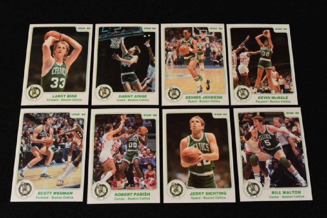 1985-86 Star Co Basketball Boston Celtics Team Set: 1985-86 Star Co basketball Boston Celtics team set cards. NBA sports collectible. Contact our recommended 3rd party "for profit" shipper Pak Mail at (260) 637-4809 or contact@pakmailshipsfortwayne.com