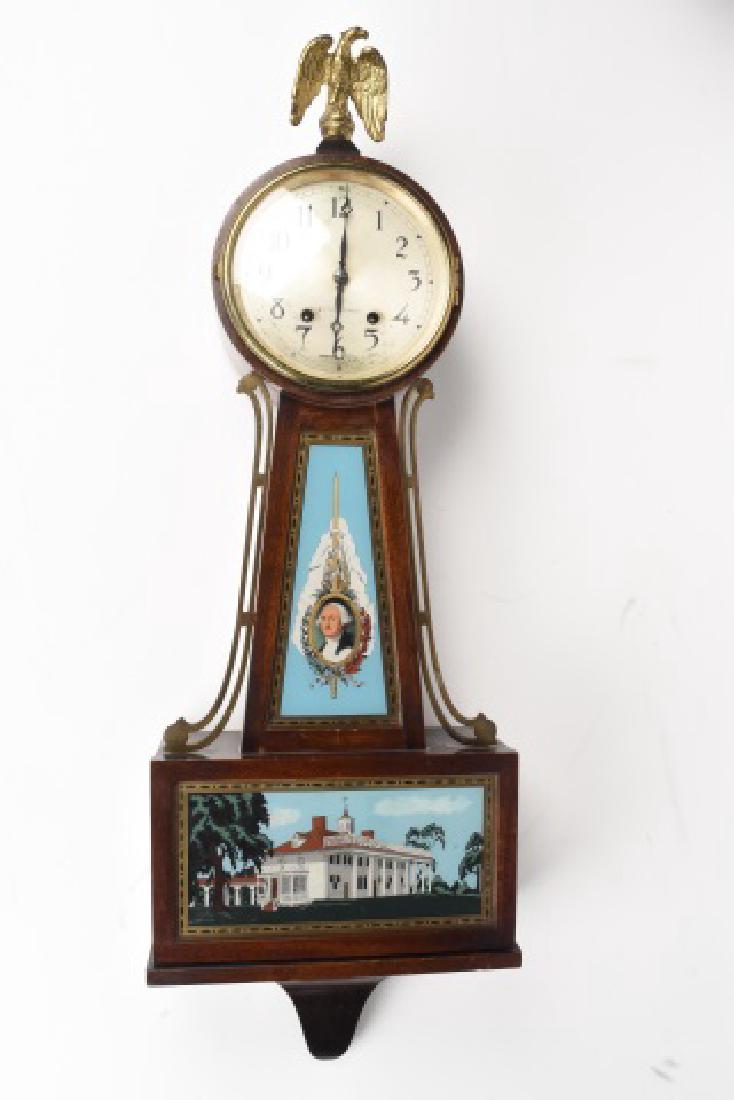 Seth Thomas No.120 Banjo 8-day clock G. Washington (1 of 8)