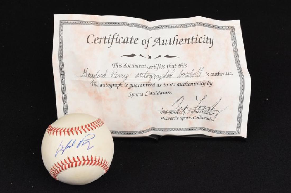 Gaylord Perry Signed Baseball, COA (1 of 5)