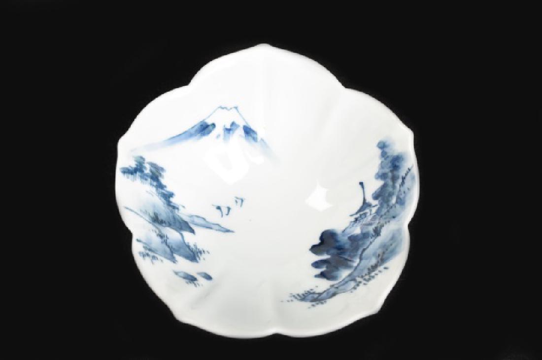 Pre-WWII hp Lotus Bowls Saucers Mount Fuji (1 of 5)