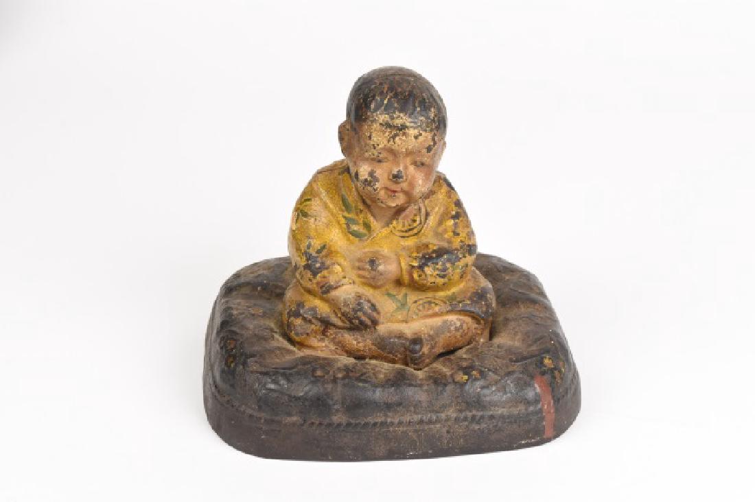 Hubley "Oriental Boy" on Pillow Still Bank (1 of 6)