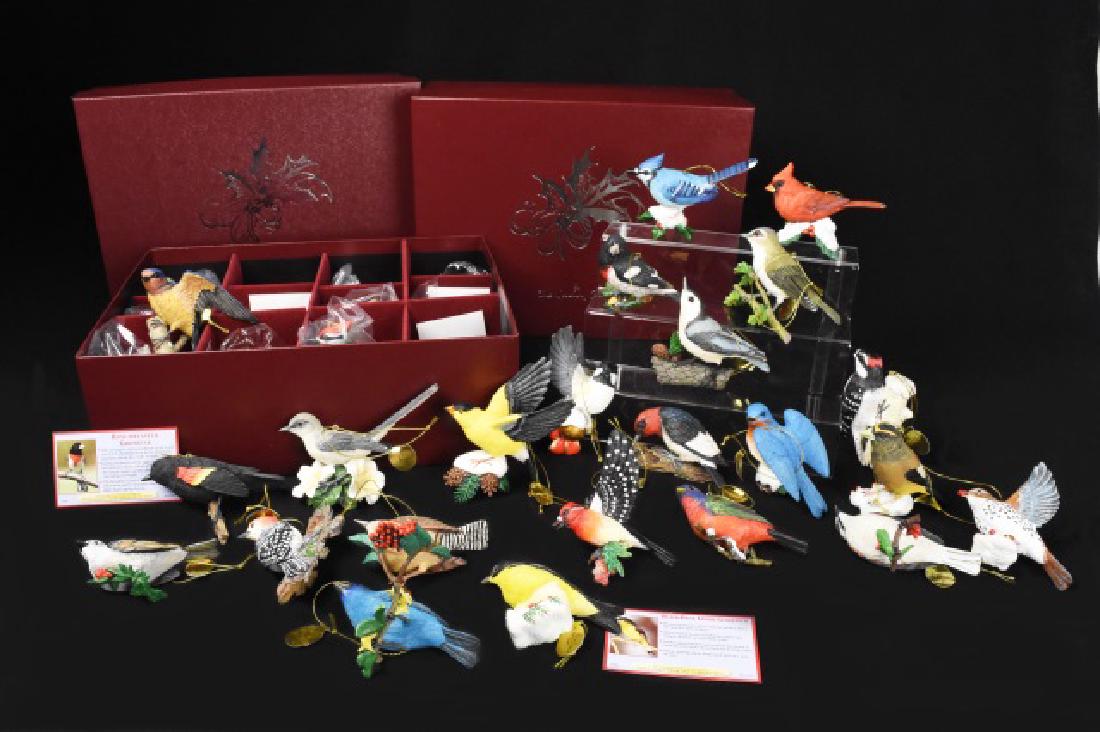 (36) Danbury Mint Songbird Christmas Ornaments