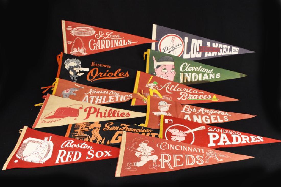 Collection of 1960's Baseball Pennants (1 of 7)