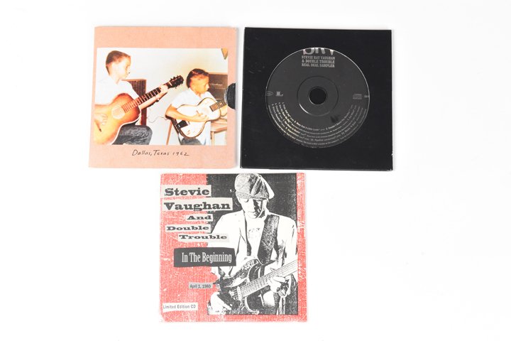 (3) Stevie Ray Vaughan Demo CD's: Stevie Vaughan and Double Trouble "In The Beginning" April 1, 1980, limited edition CD, never opened. Dallas Texas 1962, distributed by Epic Records, seal not broken. Stevie Ray Vaughan & Double Troub