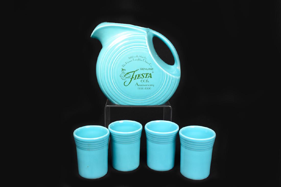 Fiesta 60th Ann. Pitcher and Mugs (1 of 6)