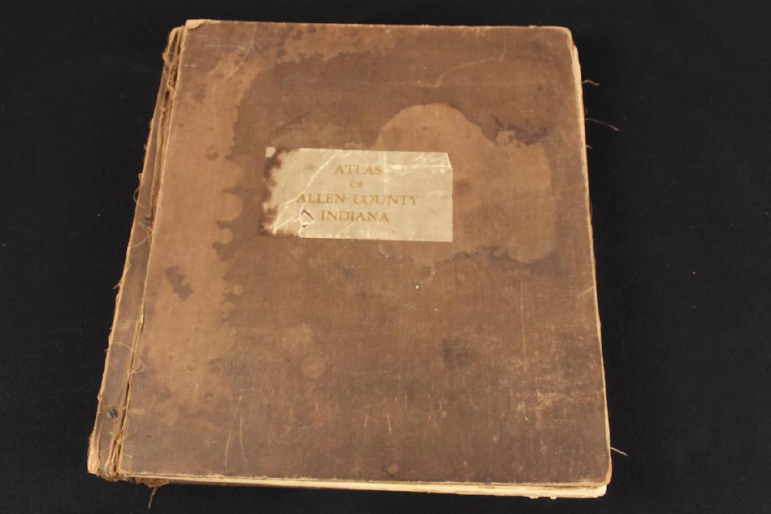 40 Atlas of Fort Wayne, IN Sidewell Studio: K1940's Large Atlas Book of Allen Co. in Fort Wayne, IN. This book measures 17" x 17" and is 2" thick. The outside of the book has some stainage and the binding is coming apart but this book is a grea